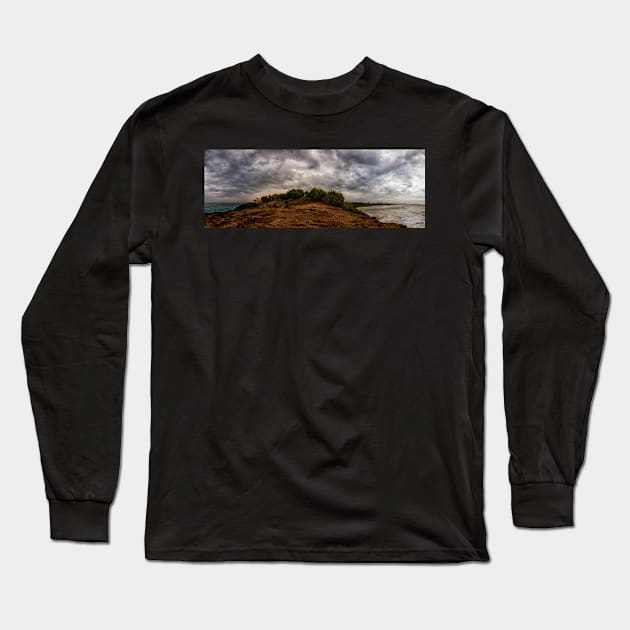 Storms Roll In at Fingal Head Long Sleeve T-Shirt by krepsher